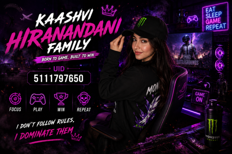 Kaashvi Hiranandani Family Facts: Age, BGMI Career and Net Worth Kaashvi Hiranandani Family