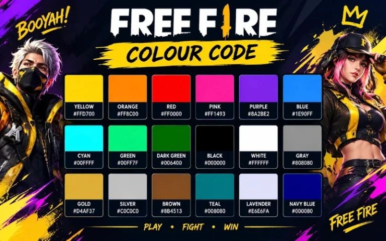 Free Fire Colour Code
