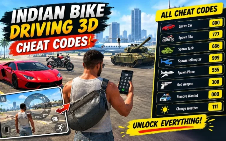 Indian Bike Driving 3D Cheat Codes: Unlock Crazy Vehicles & More Indian Bike Driving 3d Cheat Codes